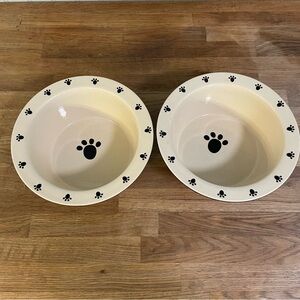 Top Paw Pawprint Large Pet Bowls (Set of 2)